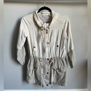 Blue Pepper color block jacket